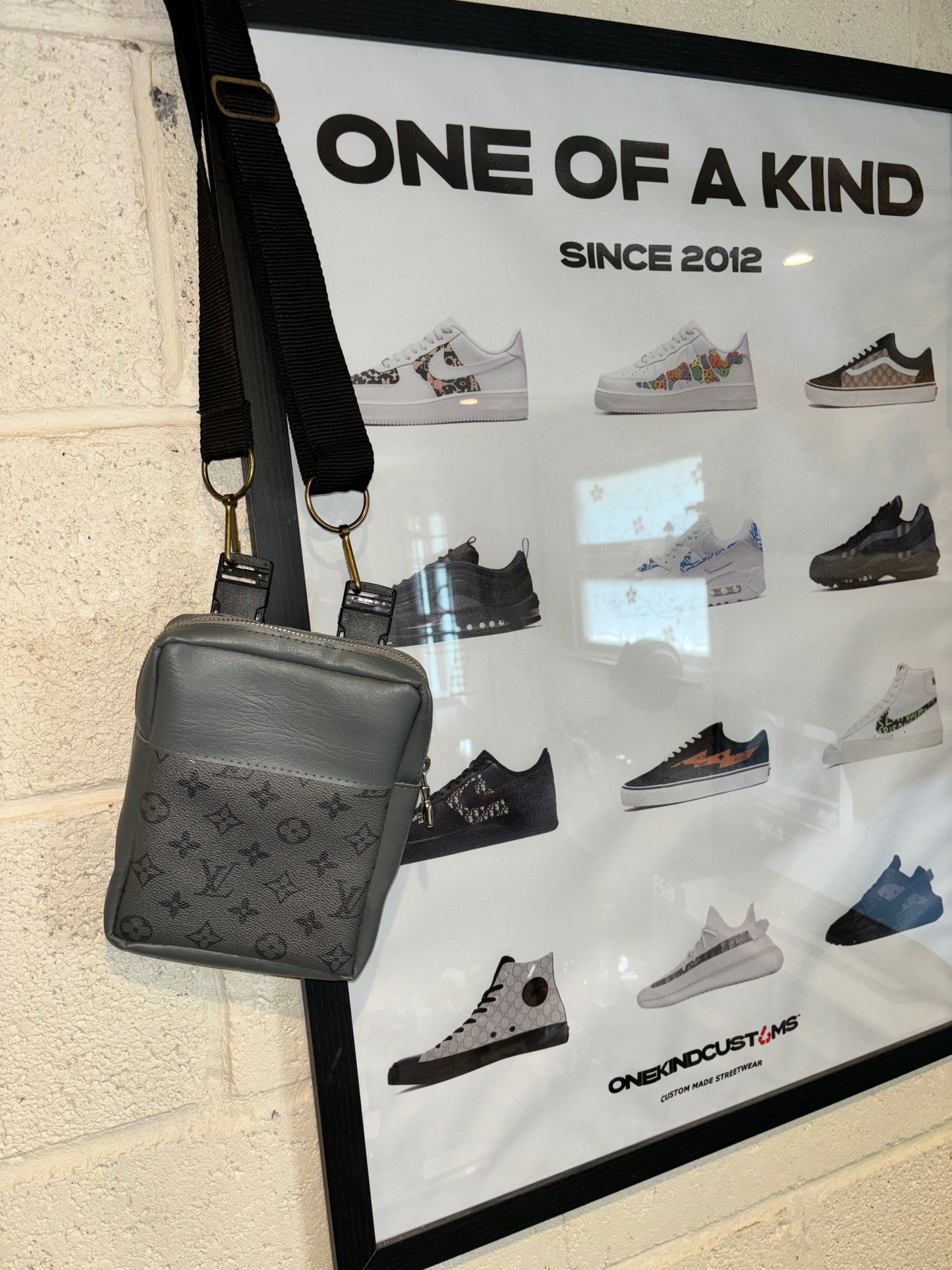 Custom made LV Grey Mono Bag