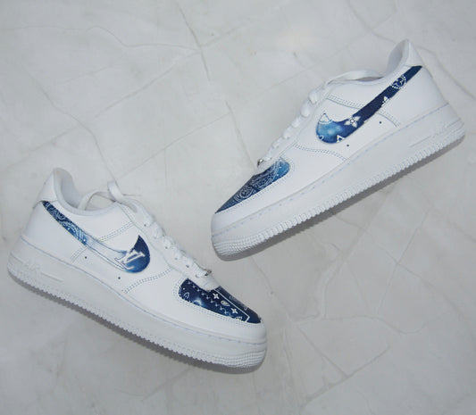Custom Made LV Blue Paisley x Nike AF1’s