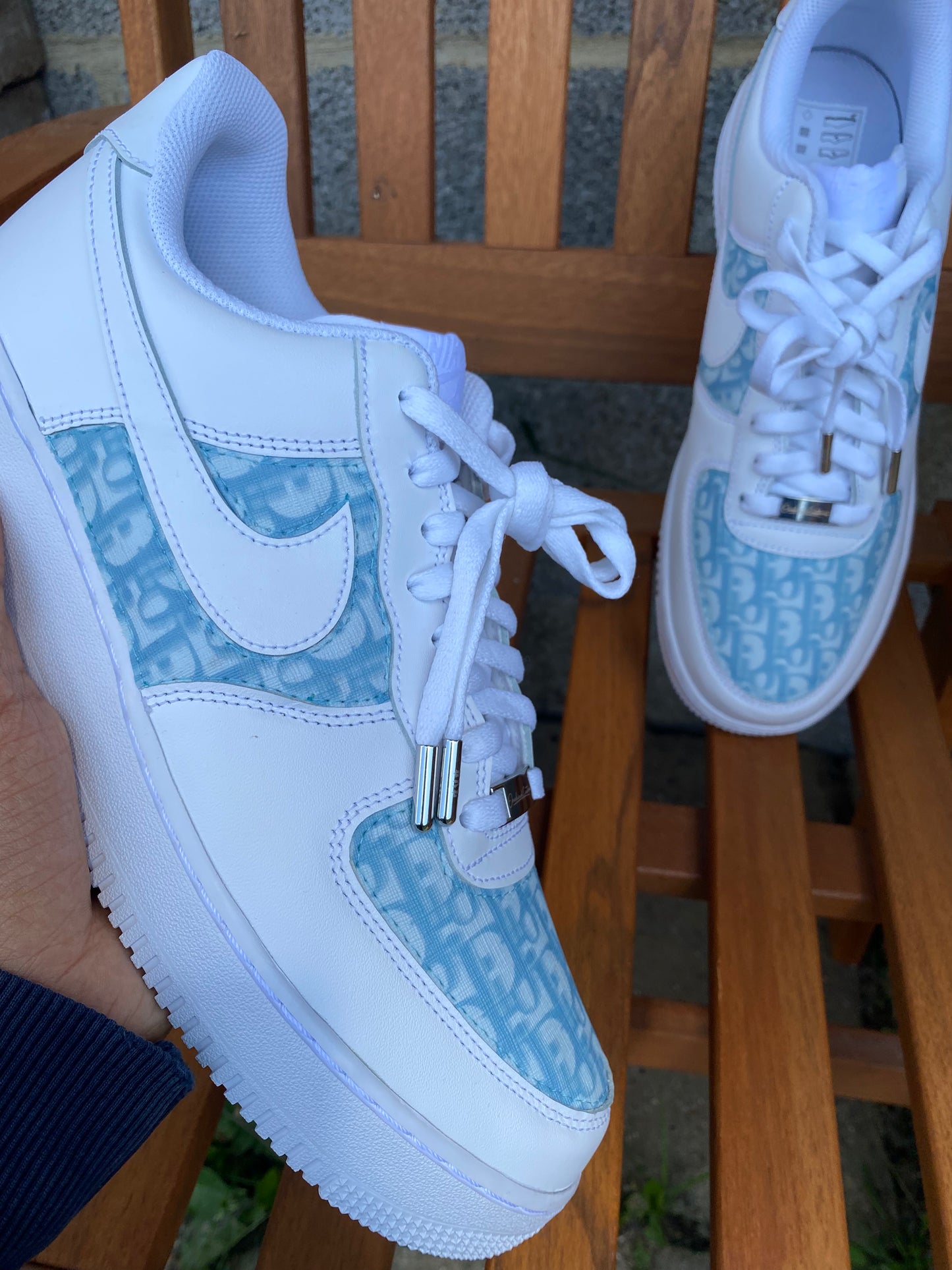 Custom Made Blue CD x Nike AF1's