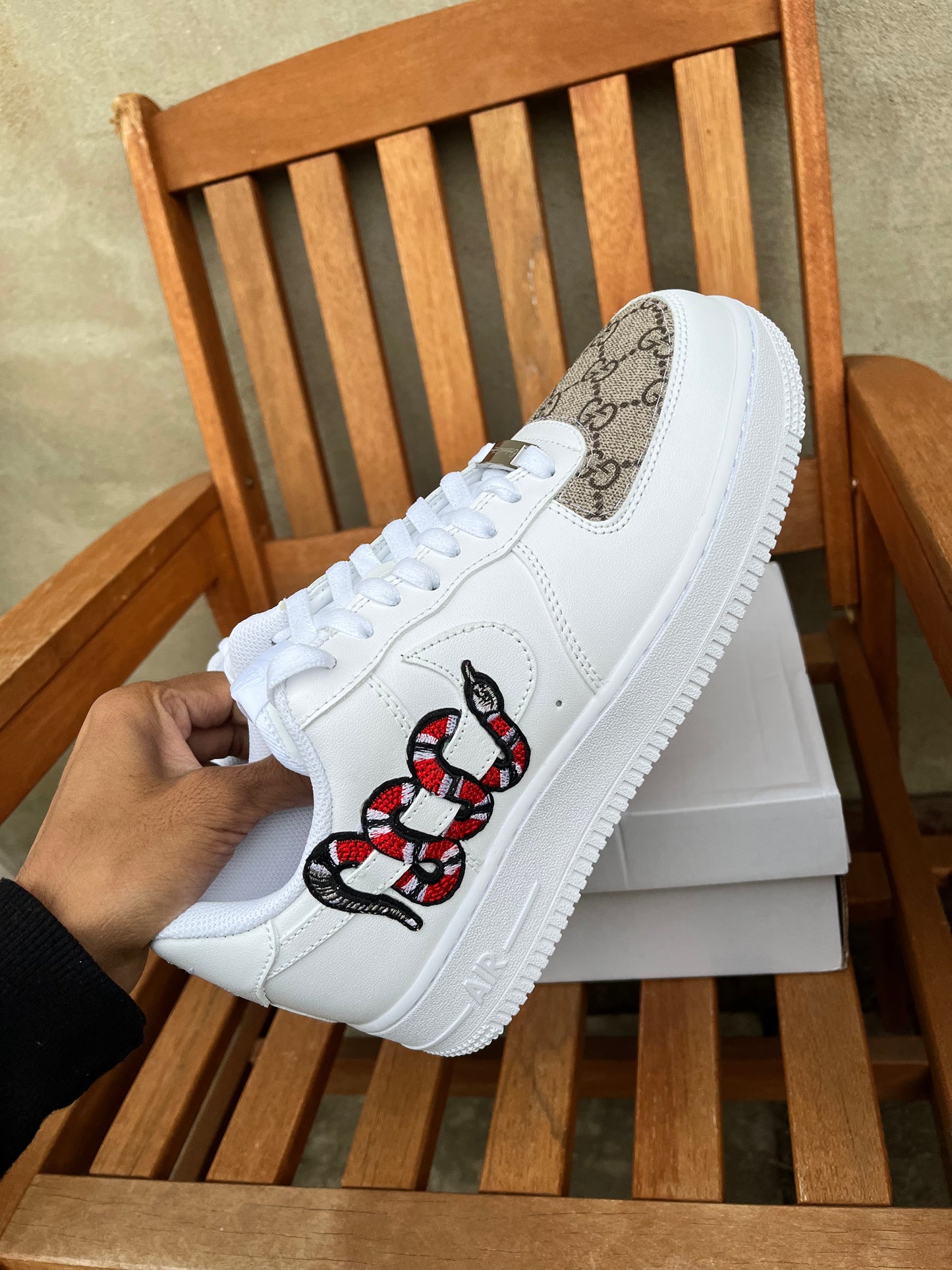 Custom Made GG KingSnake x Nike AF1's