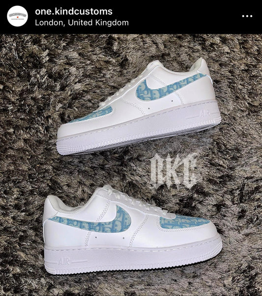 Custom Made Blue CD x Nike AF1's