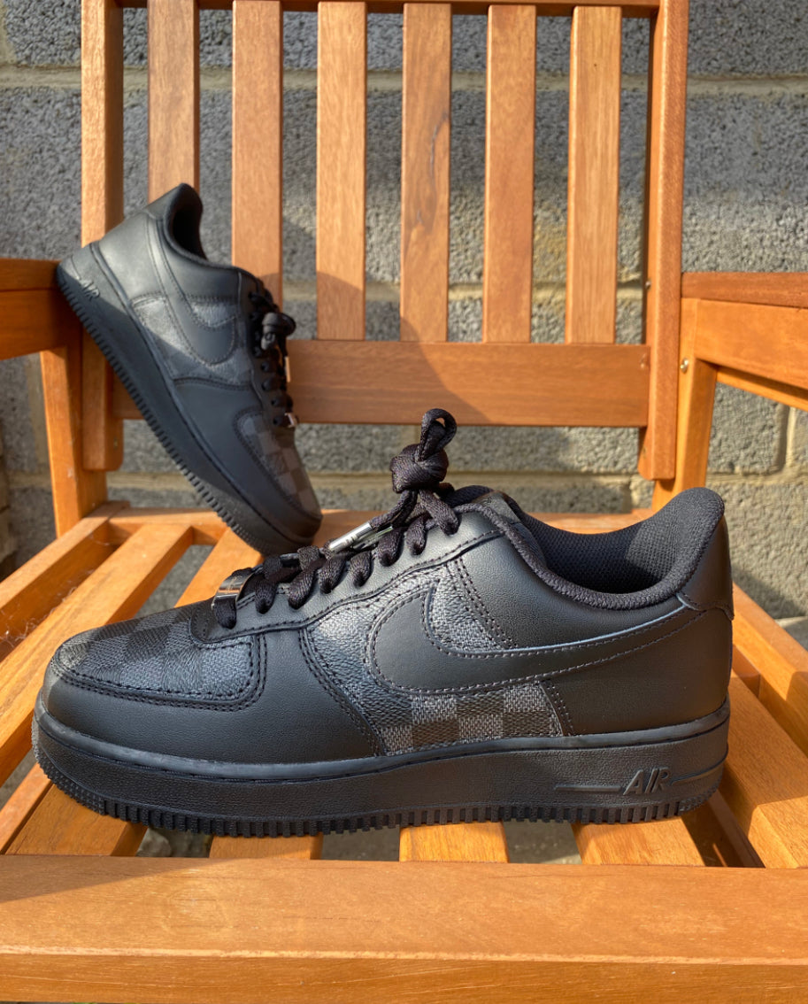 Custom Made LV Damier Graphite x Black Nike AF1’s