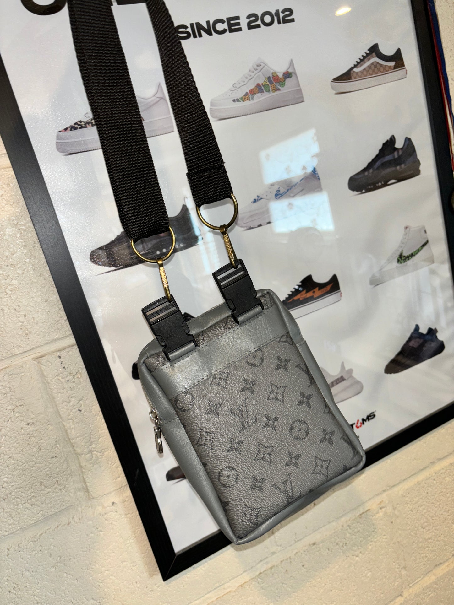 Custom made LV Grey Mono Bag
