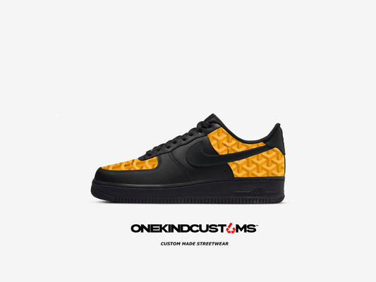 Custom made Nike AF1’s (black) x GYRD Yellow