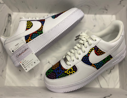 Custom Made GG Psychedelic x Nike AF1's