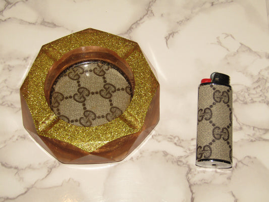 Custom Made Ashtray & lighter Set