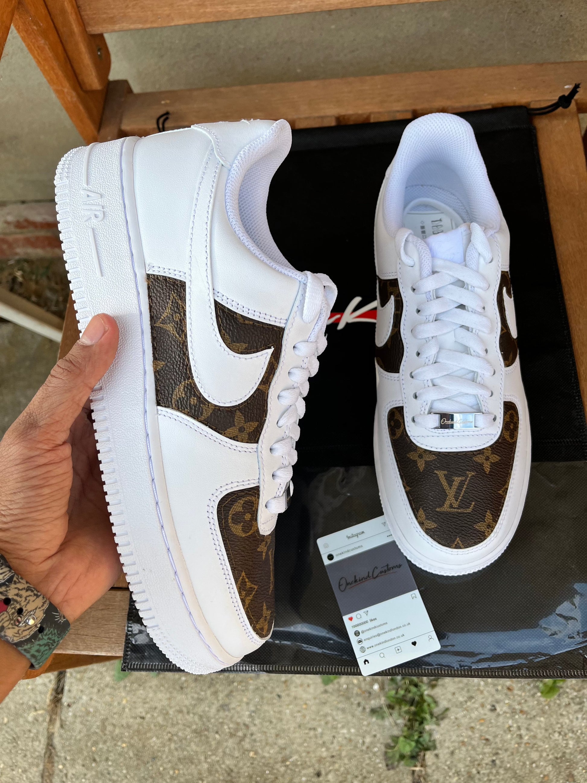 Custom nike air force 1 louis vuitton sales