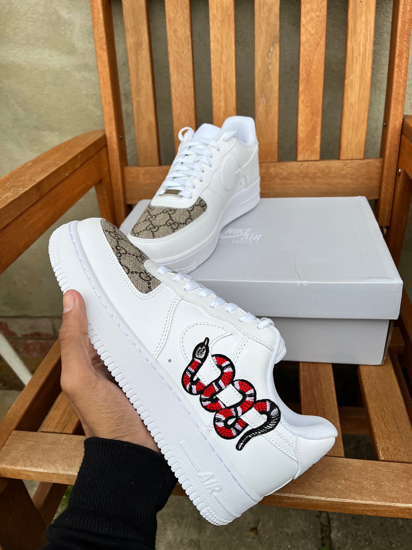 Custom Made GG KingSnake x Nike AF1 s OneKind Customs
